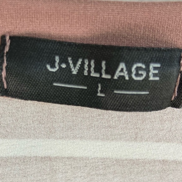 𝅺J Village Striped Long Sleeve Tee L - Picture 3 of 3